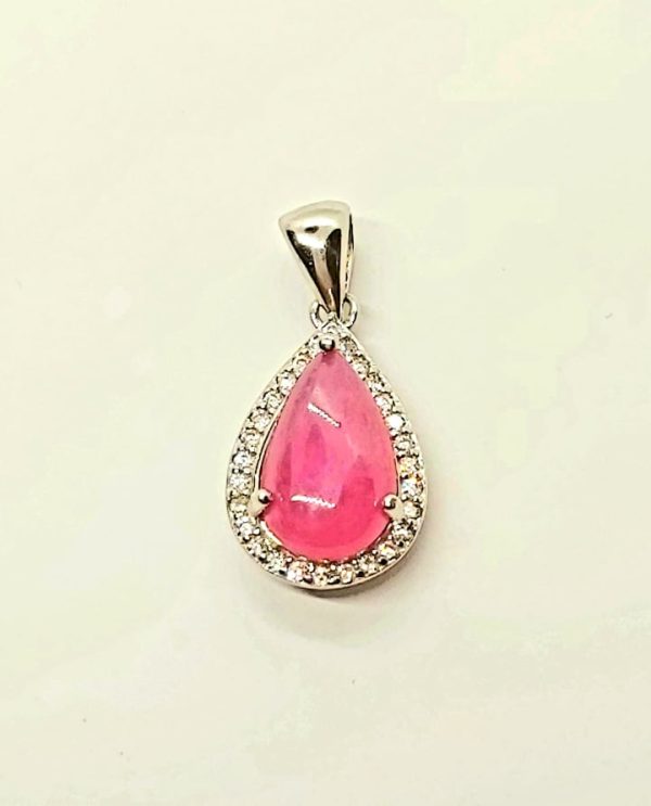 Silver ruby pendant